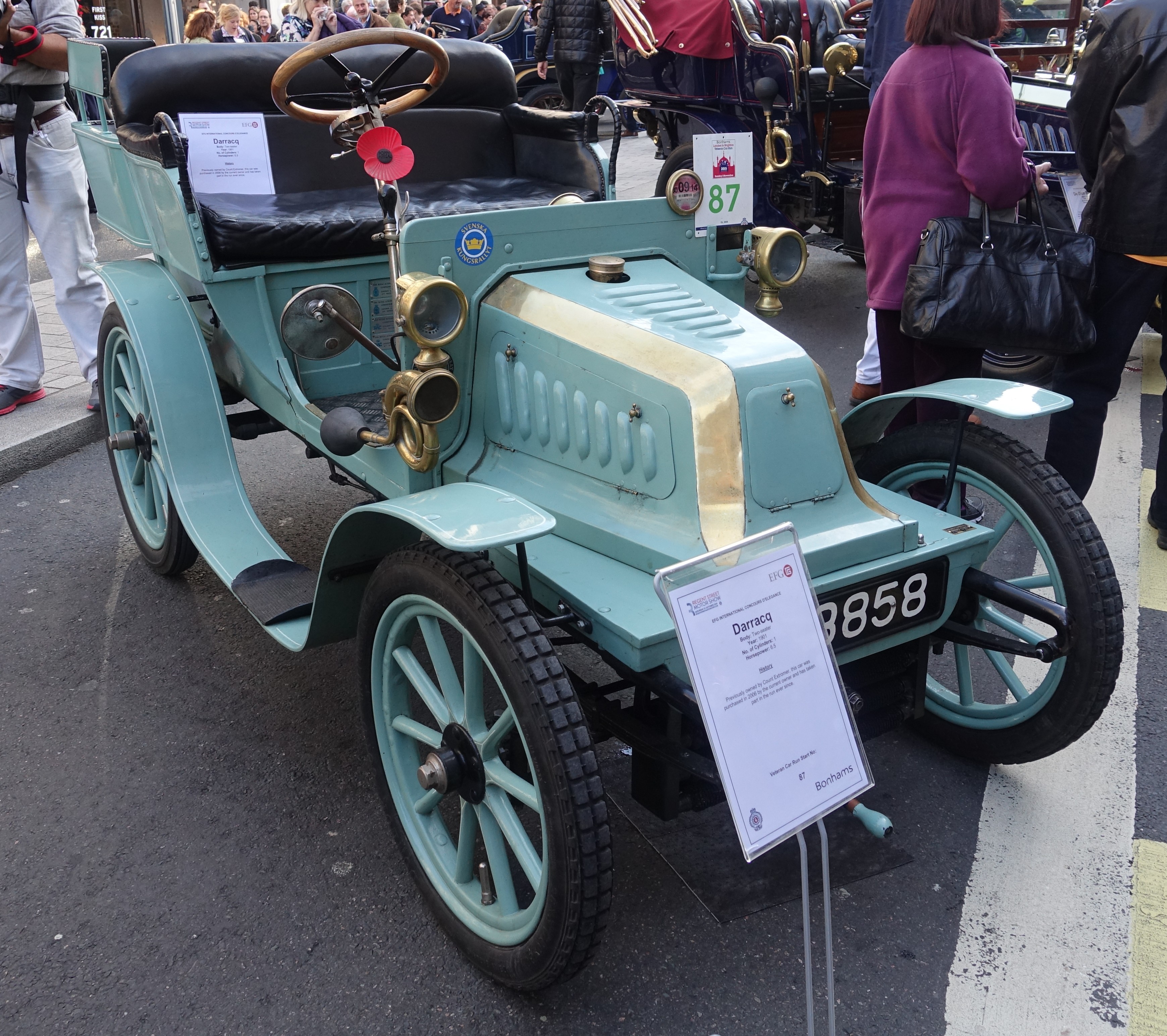 Darracq_1901_Two-Seater_at_Regent_Street_Motor_Show_2015